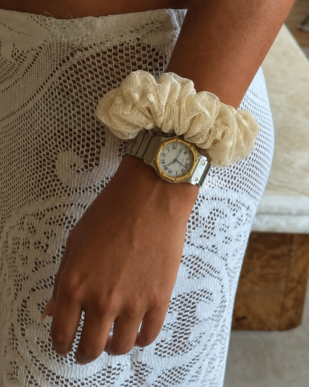 Scrunchie mediano maya amarillo