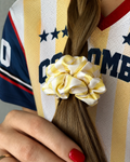 Scrunchie mediano rayas amarillo