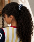 Scrunchie pequeño rayas azul